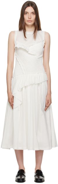 3.1 Phillip Lim Robe midi blanche à volants