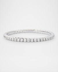 18K White Gold FG/VS Diamond Xpandable Bracelet, 5.5"L