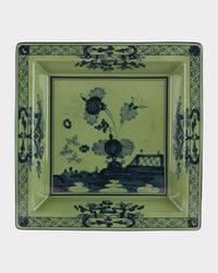 Malachite Squared Porcelain Tray