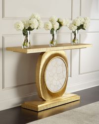 Gianna Gold-Fluted Entry Table