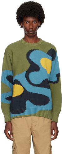 PS by Paul Smith Green Knitted Crewneck Sweater