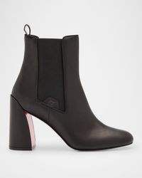 85mm Turelastic Leather Ankle Booties