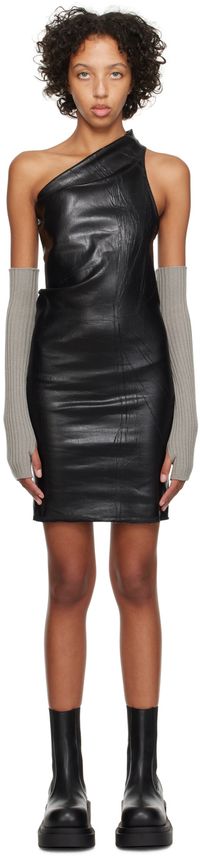 Rick Owens Black Athena Denim Minidress