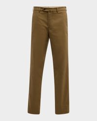 Men's Carlo Hyannis Straight Cotton Trousers