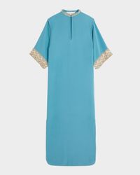 Bead Embroidered Cady Couture Gown