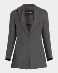 Linen Single-Breasted Blazer