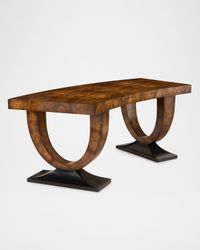 Curved Walnut Writing Desk