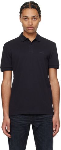 Boss Polo bleu marine à col classique