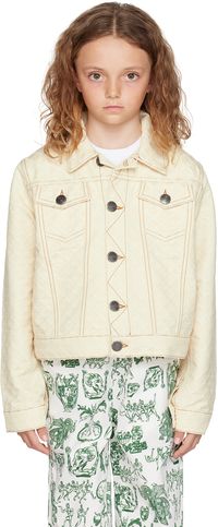 Charles Jeffrey LOVERBOY SSENSE Exclusive Kids Beige Denim Jacket