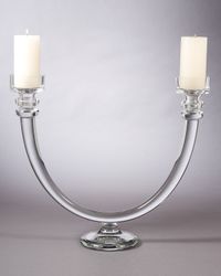 Two Lite Glass Tube Candle Holder