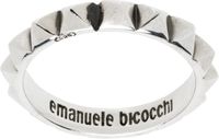 Emanuele Bicocchi Anneau argenté à clous pyramidaux