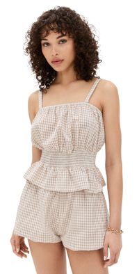 BLANKNYC Beach Club Top Mauve/White L