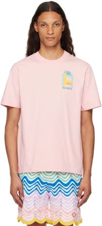 Casablanca Pink L'Arc Coloré T-Shirt