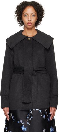 GANNI Manteau décontracté gris