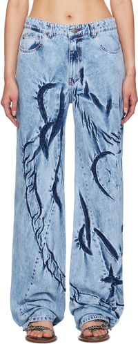 Masha Popova Blue Boyfriend Spiral Chains Jeans