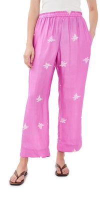 Alix of Bohemia Otto Jasmine Silk Pants Medium Pink L