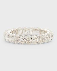 18K White Gold Oval Diamond Eternity Band, 3.0tcw