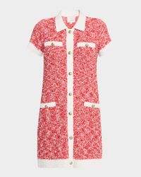 Adelaide Buttoned Short-Sleeve Mini Dress