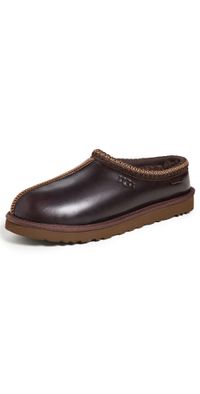 UGG Tasman Regen Leather Slippers Ironwood 10