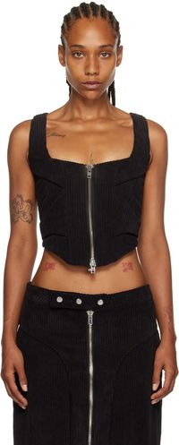 Eckhaus Latta Black Paneled Tank Top