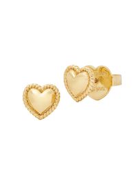 Women's Goldtone Mini Heart Stud Earrings - Gold