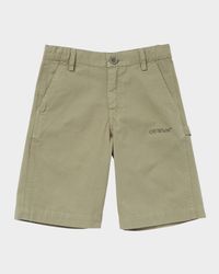 Boy's Bookish Diagonal Worker Shorts, Size 4-12