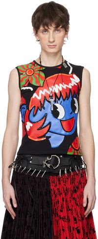 Chopova Lowena Black Little Devil Tank Top