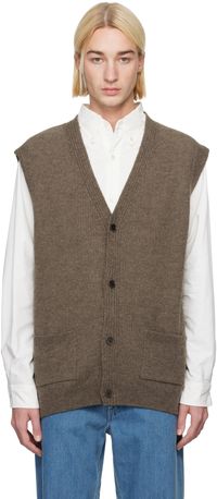nanamica Gilet brun en laine KODENSHI®︎