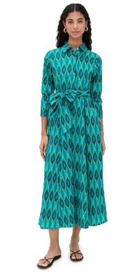 Guadalupe Design Luciana Ikat Multi Dress Aqua L