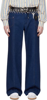 Chopova Lowena SSENSE Exclusive Blue Bump Jeans