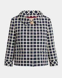 Window Check Heart Button Jacket