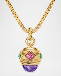 Renaissance Amulet with Gemstones in 18K Gold, 29mm