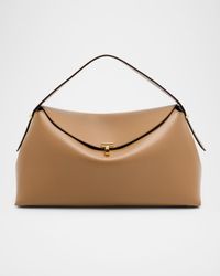 T-Lock Leather Top-Handle Bag