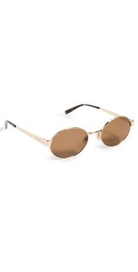 Saint Laurent SL 692 Sunglasses Gold-Gold-Brown One Size