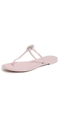 Tory Burch Mini Miller Jelly Sandals Meadowsweet/Silver 10
