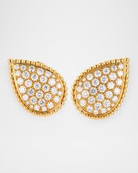 Serpent Boheme 18K Yellow Gold Large Motif Diamond Earrings