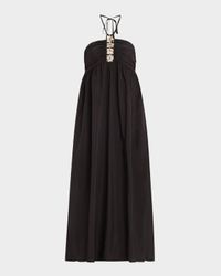 Palazzo Halter Midi Dress