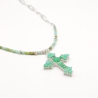 L'atelier Des Dames - Collier croix - flora - Taille Unique - Argent