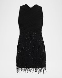 Embellished Crisscross Mini Dress