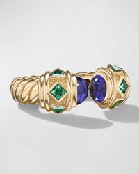 Renaissance Ring with Gemstones in 18K Gold. 6.5mm