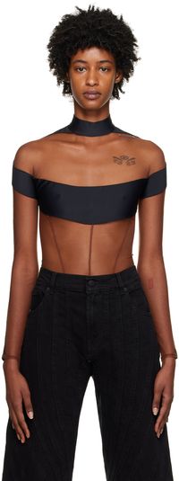 Mugler Black Illusion Bodysuit