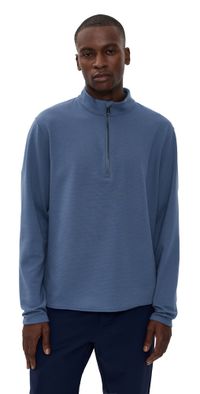 Greyson Troy Textured Fleece Quarter Zip Vintage Indigo XL