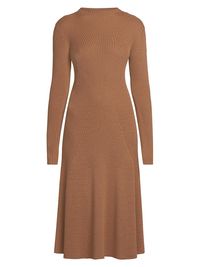 Women's Archivio Classico Rib-Knit Midi-Dress Dress - Camel - Size XL