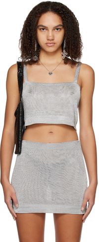 THIRD FORM Silver Heavy Metal Tank Top