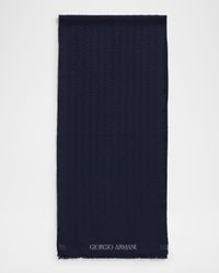 Men's Wool Chevron Logo Scarf