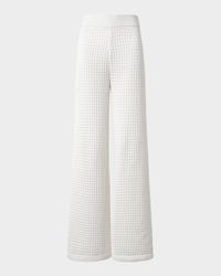 Chunky Cotton Crochet Knit Straight-Leg Pants