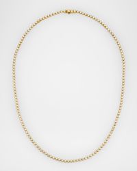 18K Yellow Gold Diamond Tennis Necklace