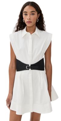 SIMKHAI Adler Belted Mini Dress White XS
