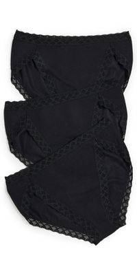 Natori Bliss French Cut 3 Pack Underwear Black M