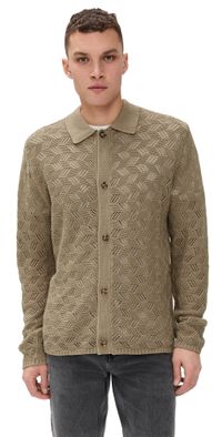 Les Deux Eloi Knit Shirt Dark Sand S